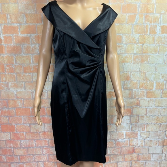 Onyx Nite Dresses & Skirts - Onyx Nite Satin Dark Green Midi Dress